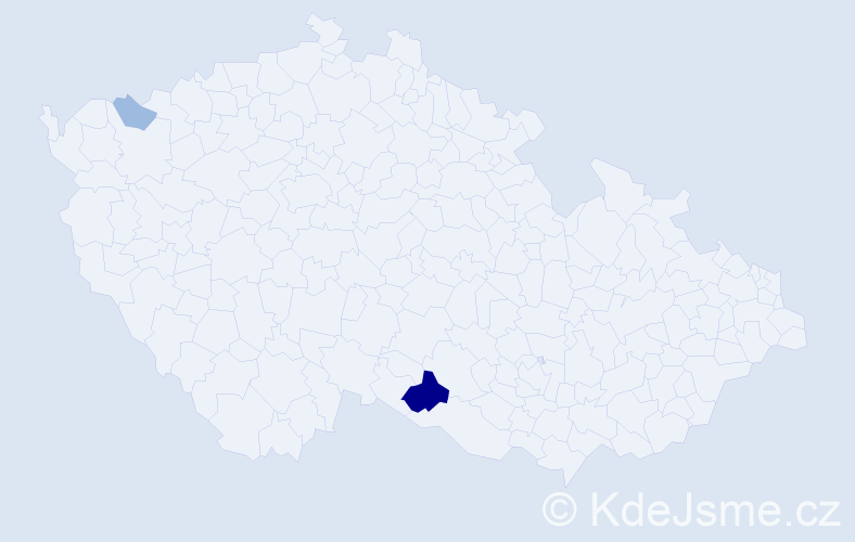 Příjmení: 'Krivenská', počet výskytů 5 v celé ČR