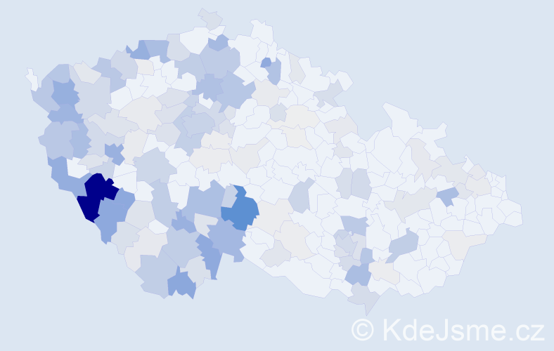 Příjmení: 'Mazanec', počet výskytů 543 v celé ČR