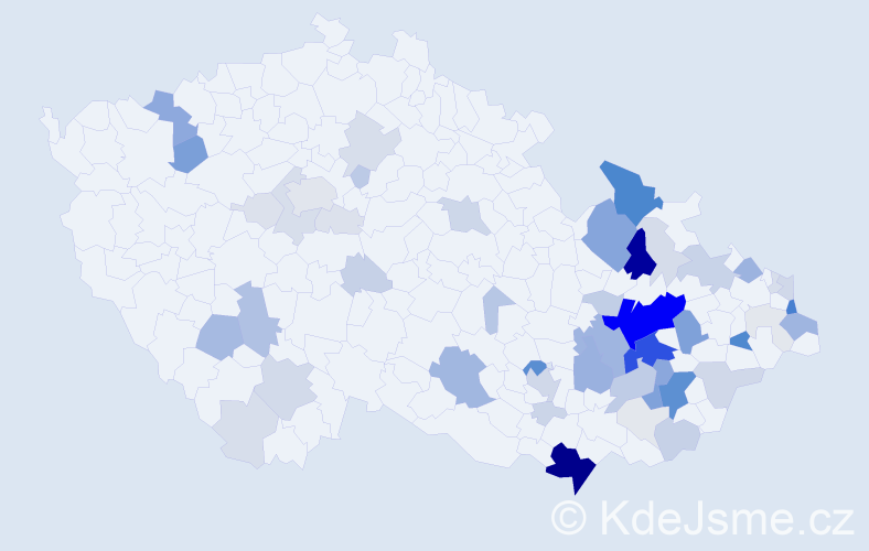 Příjmení: 'Skoupil', počet výskytů 232 v celé ČR