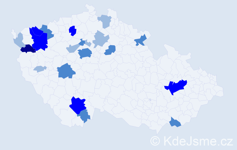 Příjmení: 'Hornák', počet výskytů 41 v celé ČR