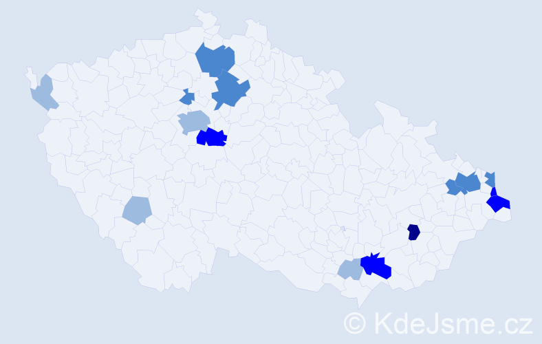 Příjmení: 'Huta', počet výskytů 32 v celé ČR