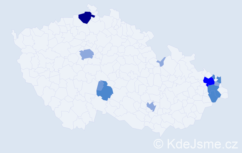 Příjmení: 'Ludvik', počet výskytů 31 v celé ČR