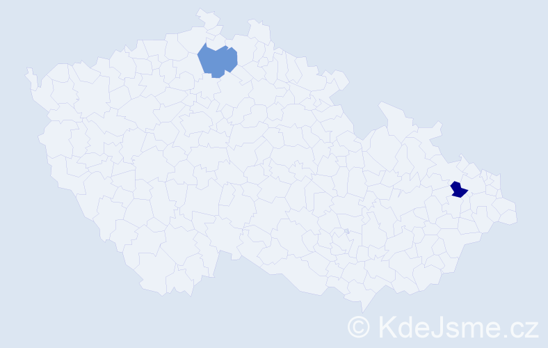 Příjmení: 'Mordačiková', počet výskytů 6 v celé ČR