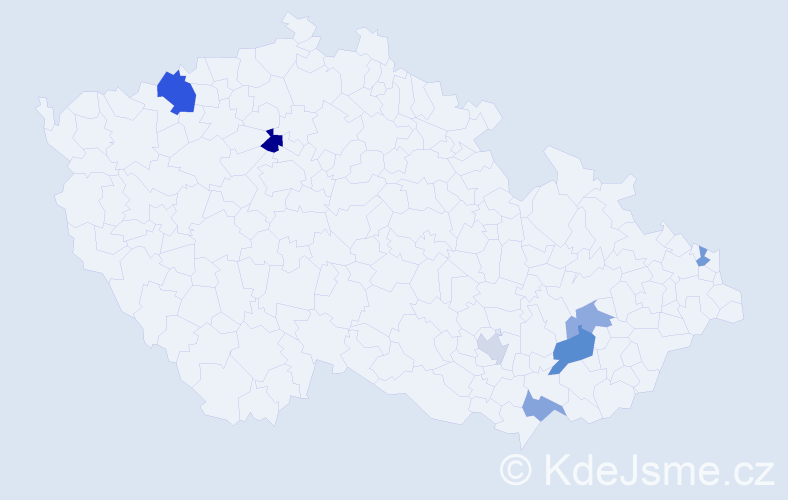 Příjmení: 'Potroková', počet výskytů 11 v celé ČR