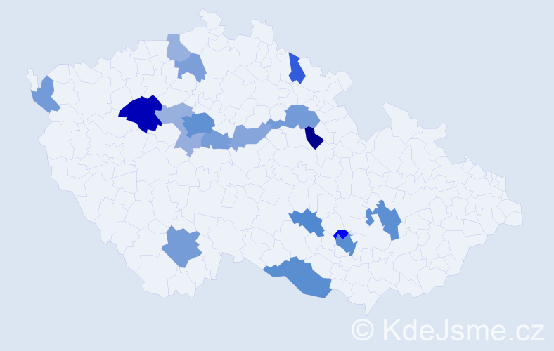 Příjmení: 'Babynets', počet výskytů 44 v celé ČR