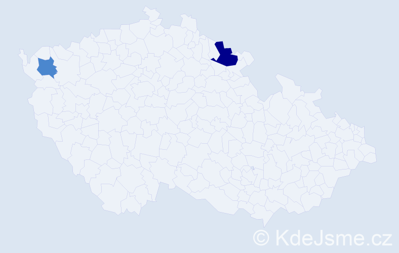 Příjmení: 'Witka', počet výskytů 4 v celé ČR