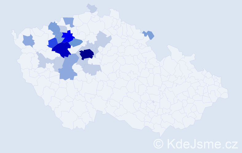Příjmení: 'Parpel', počet výskytů 69 v celé ČR