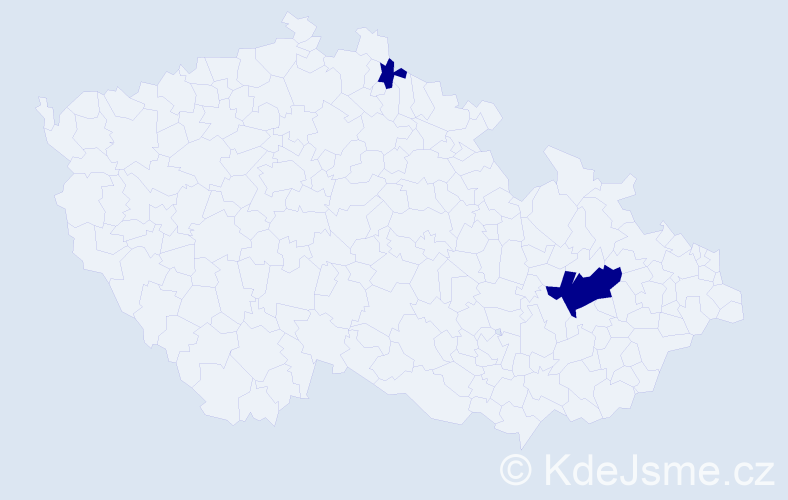 Příjmení: 'Zijlstra', počet výskytů 2 v celé ČR
