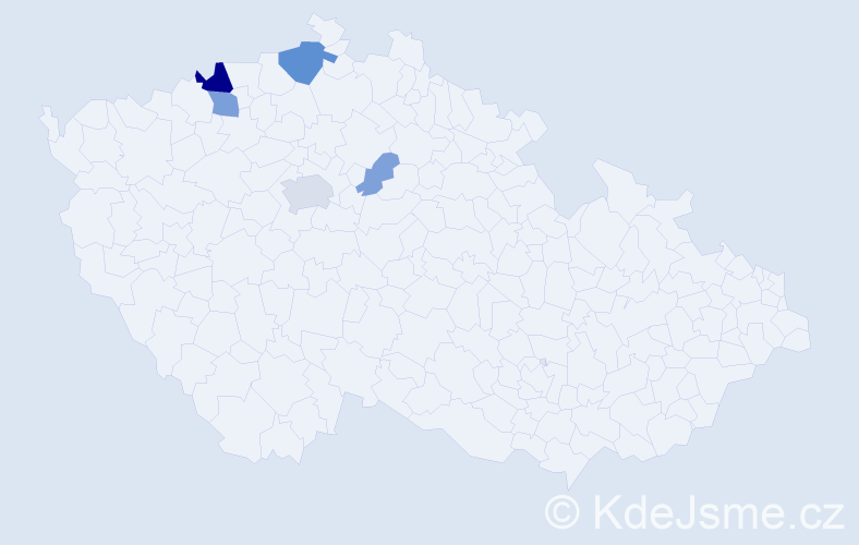Příjmení: 'Pavleje', počet výskytů 13 v celé ČR