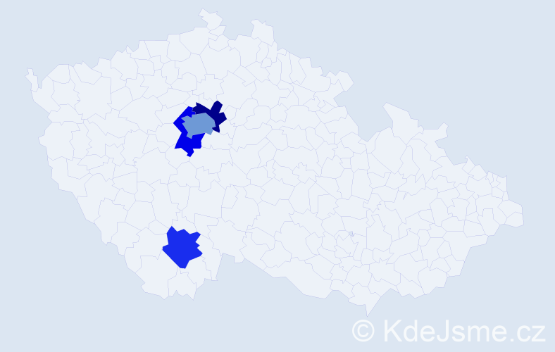 Příjmení: 'Gibián', počet výskytů 6 v celé ČR
