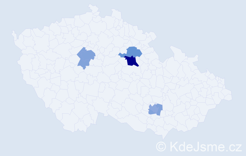 Příjmení: 'Hybská', počet výskytů 18 v celé ČR