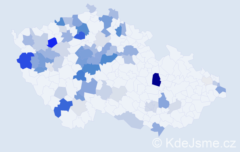 Příjmení: 'Daneš', počet výskytů 204 v celé ČR