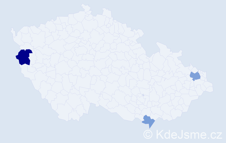 Příjmení: 'Peci', počet výskytů 6 v celé ČR