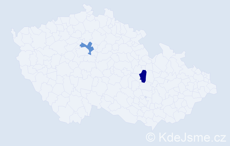 Příjmení: 'Karabeleš', počet výskytů 4 v celé ČR