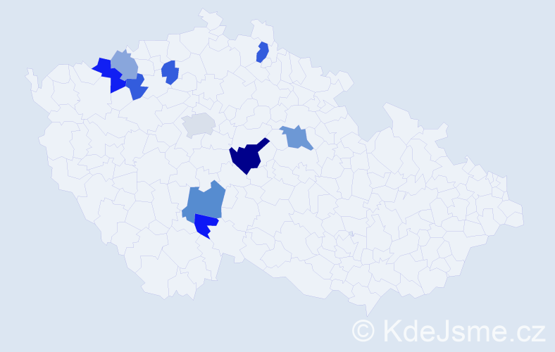 Příjmení: 'Killianová', počet výskytů 17 v celé ČR