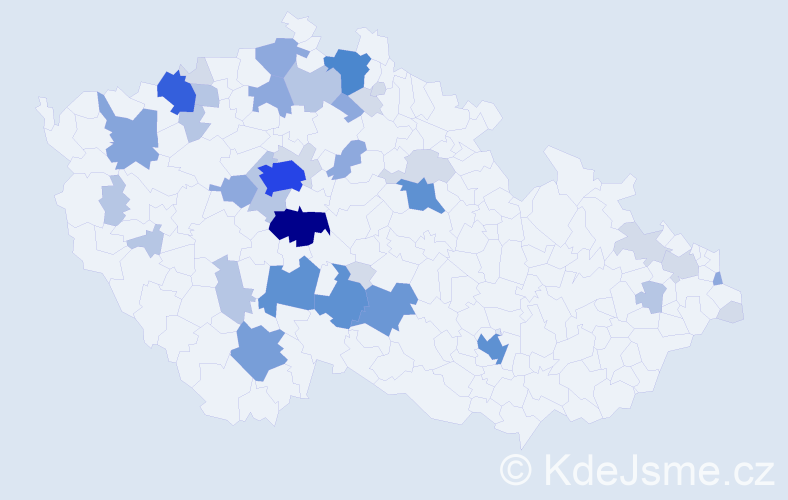 Příjmení: 'Šetek', počet výskytů 132 v celé ČR