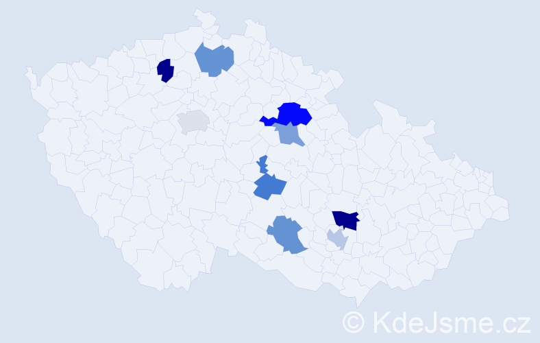 Příjmení: 'Bat-Erdene', počet výskytů 12 v celé ČR