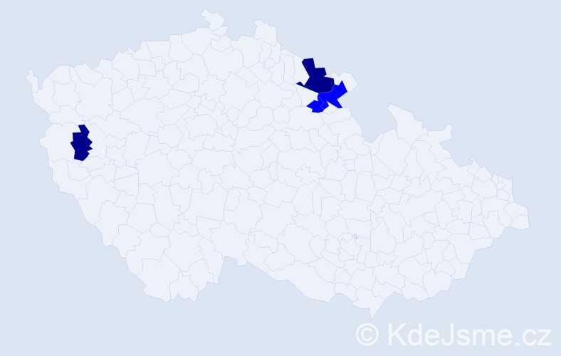 Příjmení: 'Pöllner', počet výskytů 6 v celé ČR