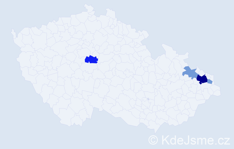 Příjmení: 'Brašová', počet výskytů 22 v celé ČR