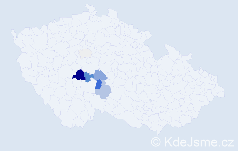 Příjmení: 'Taksová', počet výskytů 9 v celé ČR