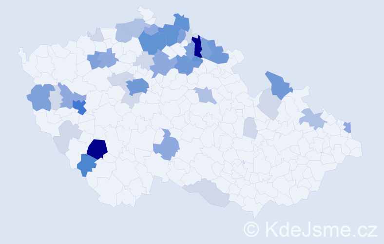 Příjmení: 'Lešáková', počet výskytů 145 v celé ČR