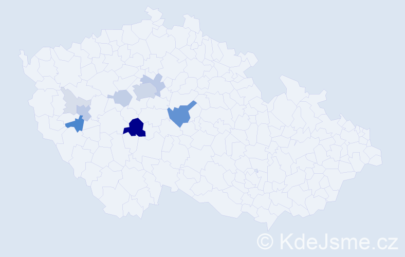 Příjmení: 'Votlučka', počet výskytů 47 v celé ČR