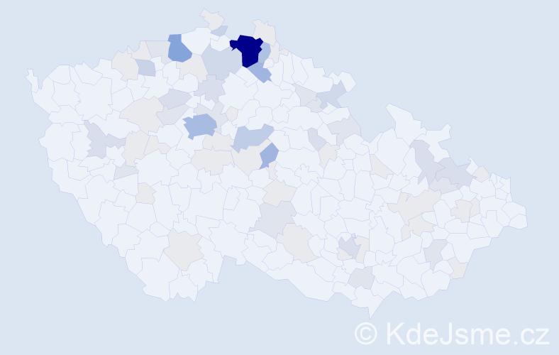 Příjmení: 'Lanková', počet výskytů 207 v celé ČR