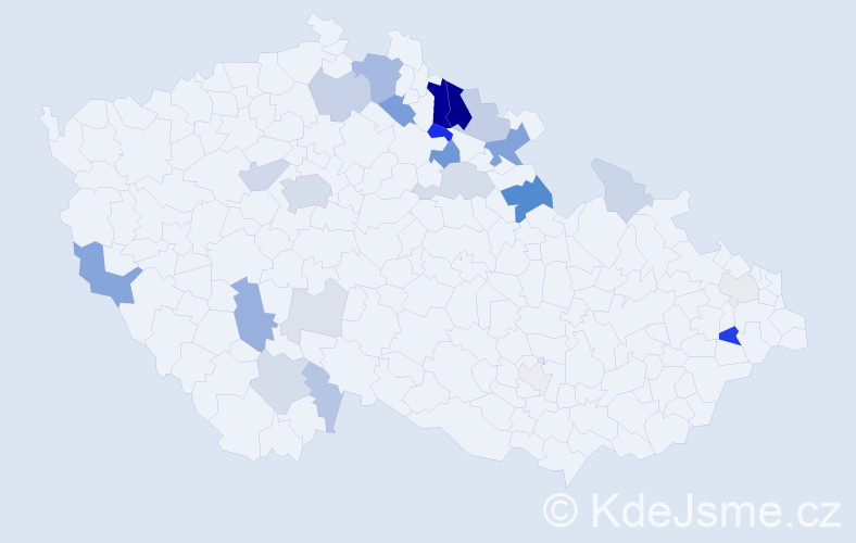 Příjmení: 'Gottstein', počet výskytů 76 v celé ČR