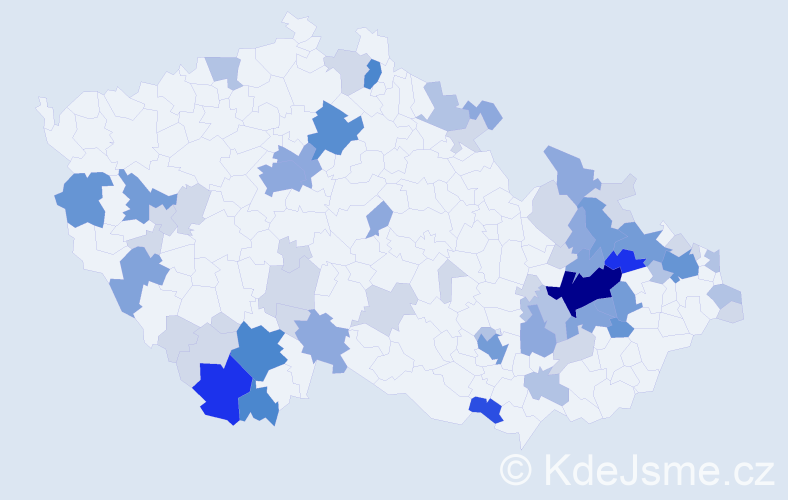 Příjmení: 'Bejdák', počet výskytů 199 v celé ČR