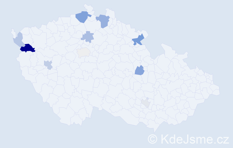 Příjmení: 'Cinkanič', počet výskytů 20 v celé ČR