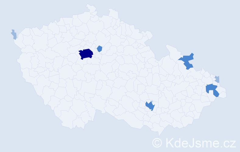 Příjmení: 'Konstantinidis', počet výskytů 14 v celé ČR
