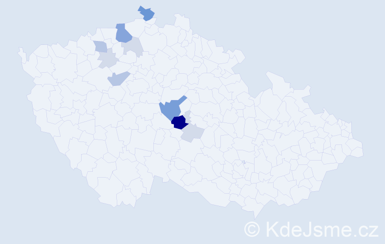 Příjmení: 'Zlatová', počet výskytů 39 v celé ČR