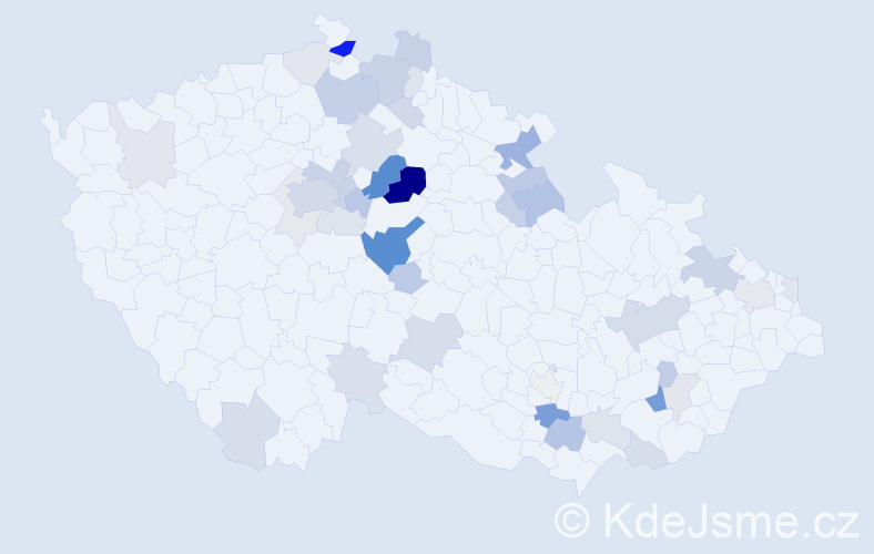 Příjmení: 'Knitlová', počet výskytů 117 v celé ČR
