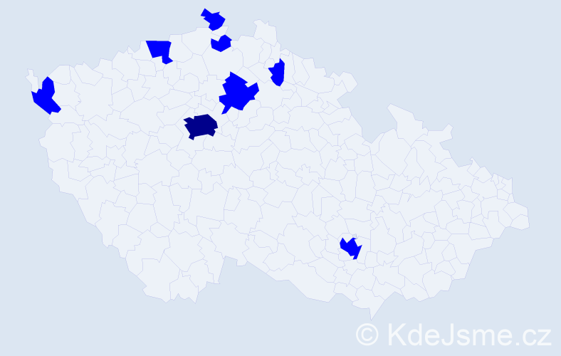 Příjmení: '"Tran Dang"', počet výskytů 9 v celé ČR