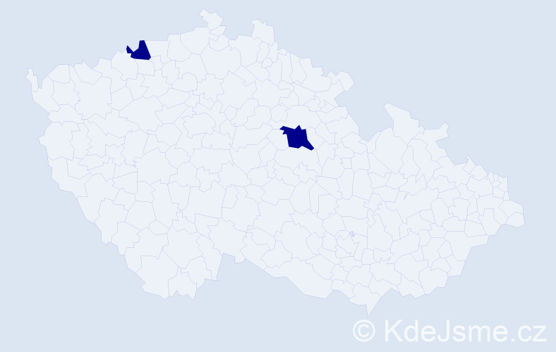 Příjmení: 'Gerchev', počet výskytů 2 v celé ČR