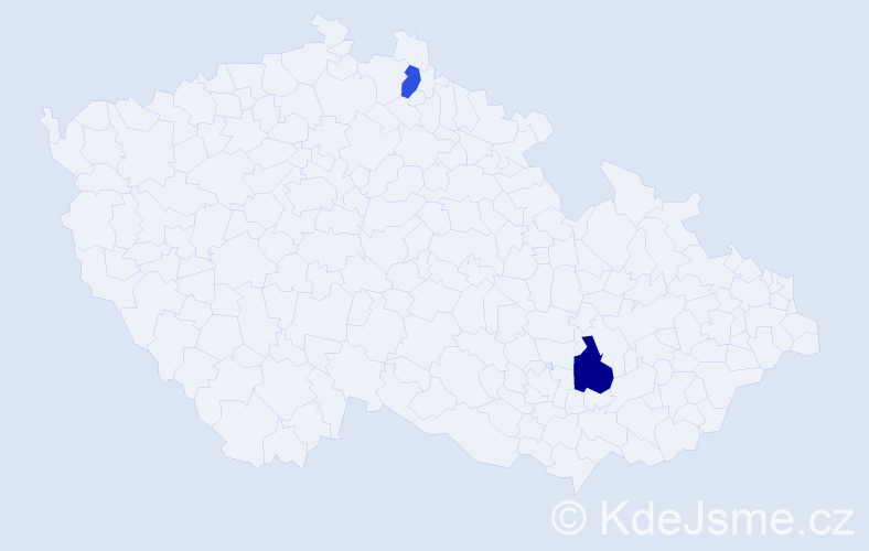 Příjmení: 'Zongor', počet výskytů 5 v celé ČR