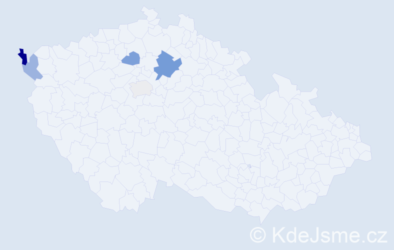 Příjmení: 'Demjanič', počet výskytů 8 v celé ČR