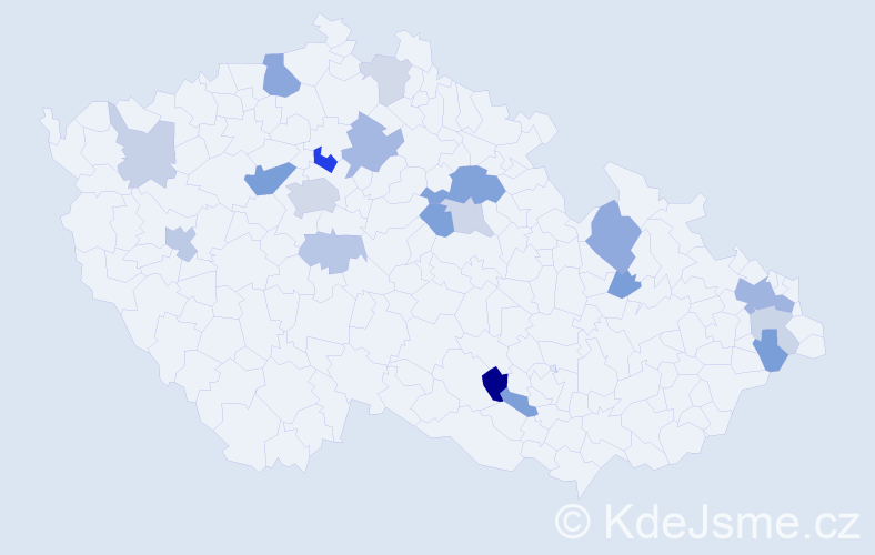 Příjmení: 'Szalayová', počet výskytů 44 v celé ČR