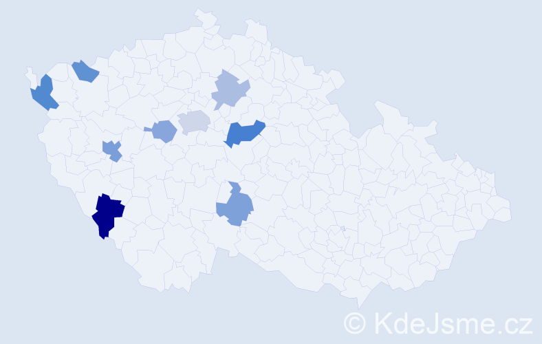 Příjmení: '"Do Xuan"', počet výskytů 18 v celé ČR