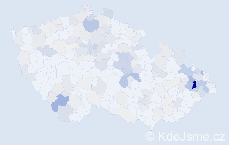 Příjmení: 'Socha', počet výskytů 564 v celé ČR