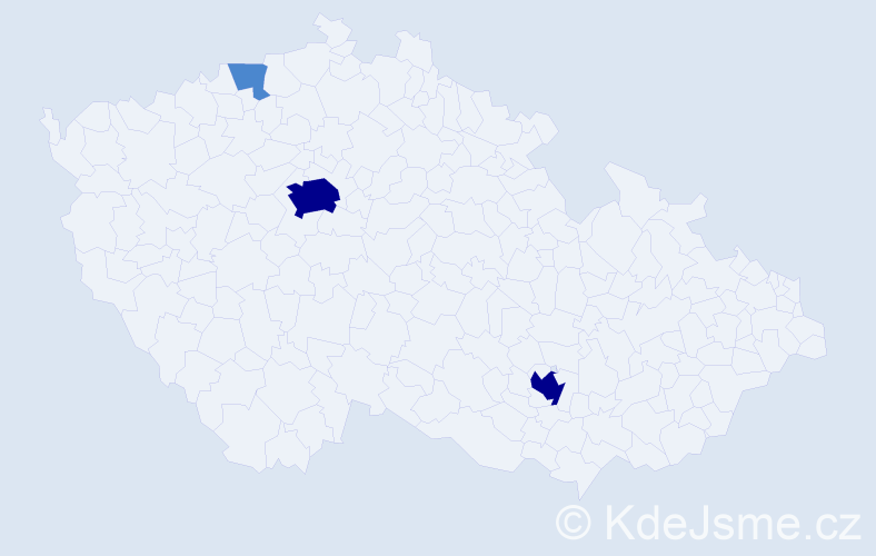 Příjmení: 'Kudrnáček', počet výskytů 7 v celé ČR