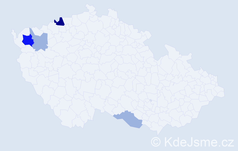 Příjmení: 'Buberl', počet výskytů 9 v celé ČR