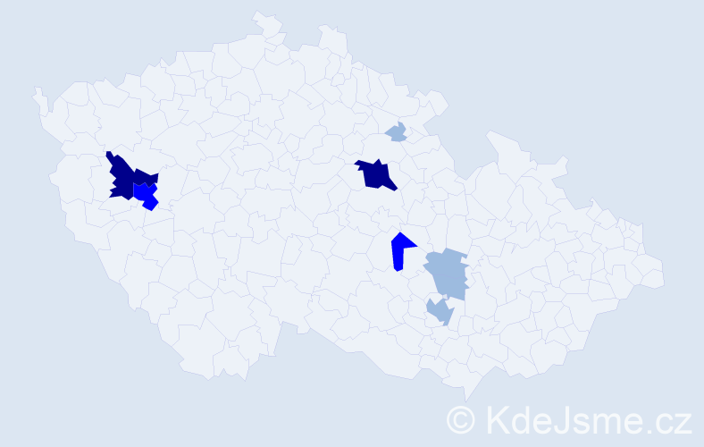Příjmení: 'Turzo', počet výskytů 18 v celé ČR