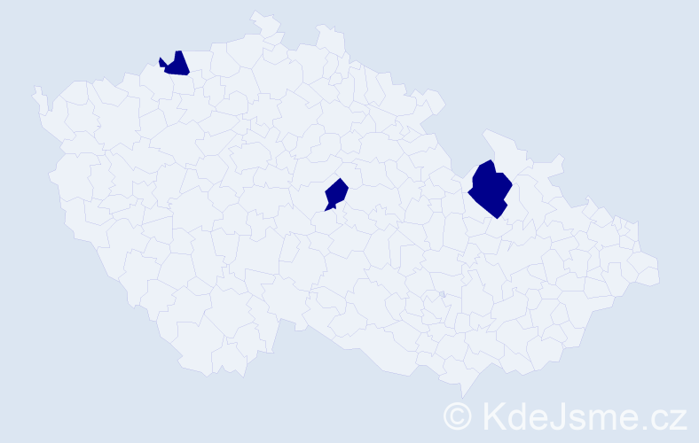 Příjmení: 'Millsová', počet výskytů 3 v celé ČR