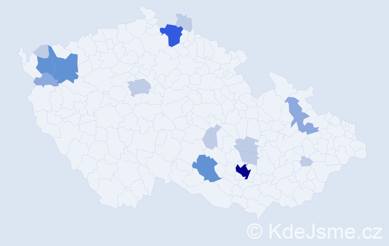 Příjmení: 'Paceltová', počet výskytů 41 v celé ČR