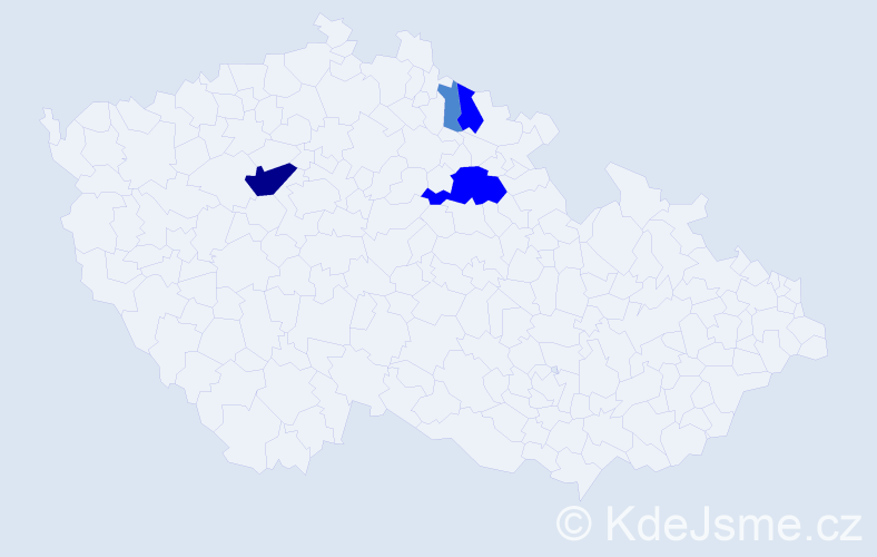 Příjmení: 'Rysula', počet výskytů 8 v celé ČR
