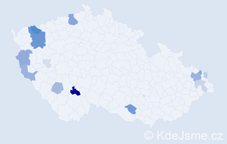 Příjmení: 'Giertl', počet výskytů 24 v celé ČR