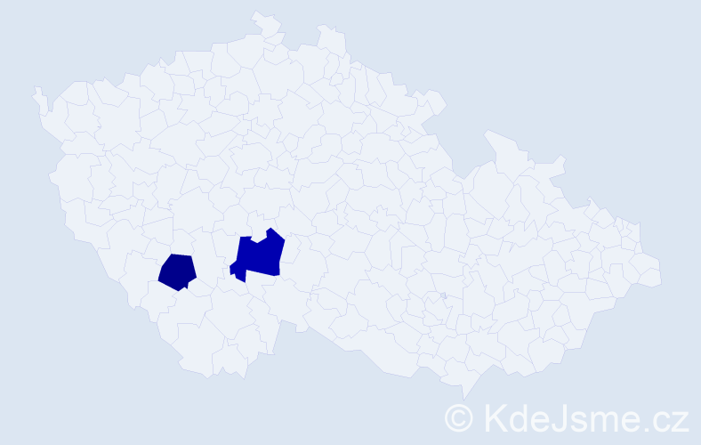 Příjmení: 'Vaczulková', počet výskytů 5 v celé ČR