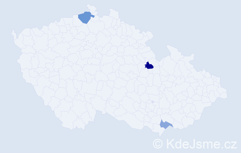 Příjmení: 'Koža', počet výskytů 5 v celé ČR