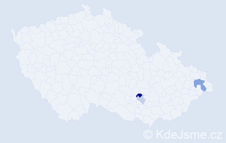 Příjmení: 'Brončeková', počet výskytů 3 v celé ČR